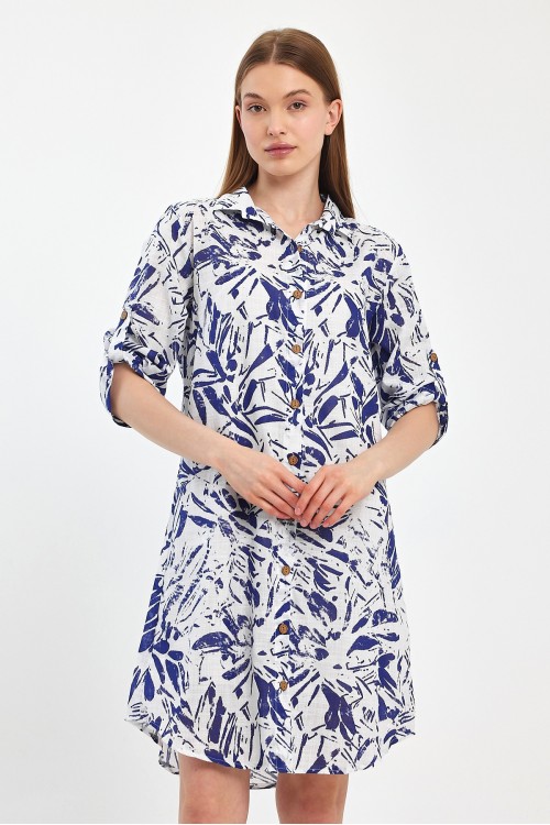 - İtalyan Desenli Kadın Tunik-1557